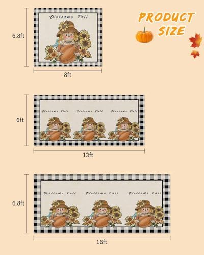 Thanksgiving Garage Door Cover 7x8ft Retro Farm Decor