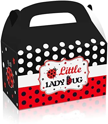 12 Pack Ladybug Party Favor Treat Boxes