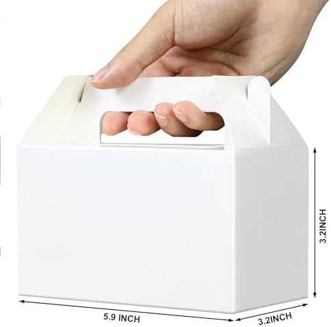 Oletx 50Pcs White Gift Boxes for Parties and Events