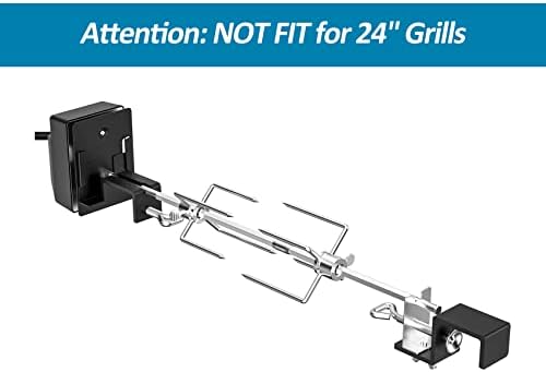 Skyflame Stainless Steel Rotisserie Kit with Motor and Accessories