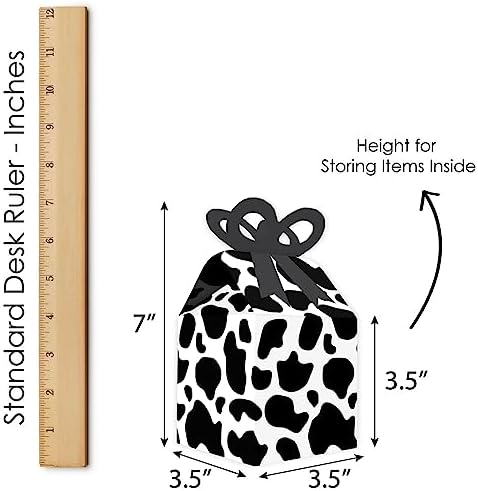 Big Dot of Happiness Cow Print Gift Boxes Set of 12