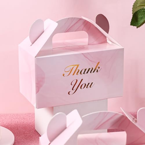 VGOODALL 16PCS Mini Pink Marble Gift Boxes