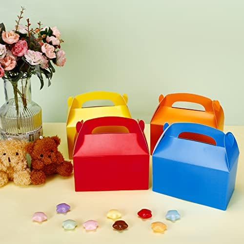 24Pcs Black Gable Candy Boxes with Handles