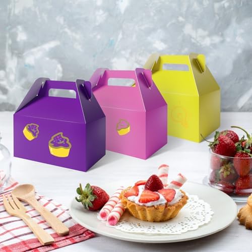XAGLVV 24 Pack Hot Pink Treat Boxes for Party