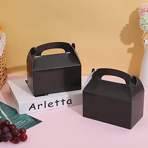 DjinnGlory 36 Pack Black Treat Boxes for Parties