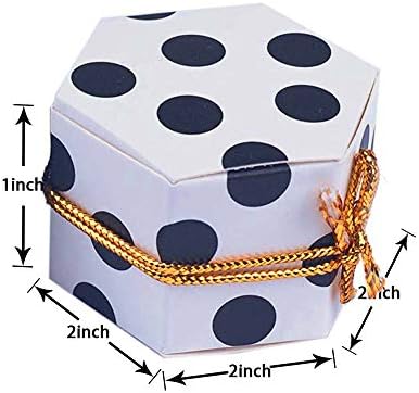 Aimto Black and White Favor Boxes - 50Pcs 2x2x1 Inch
