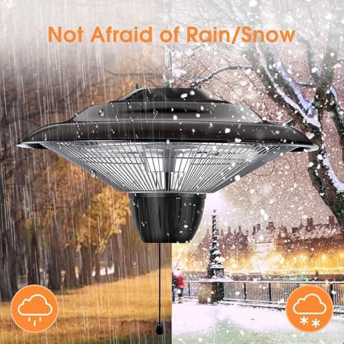 TRUSTECH Hanging Patio Heater 1500W Infrared