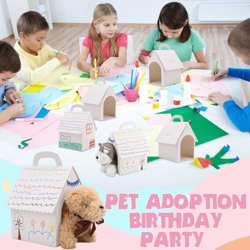30 Pcs White Dog House Treat Gift Boxes for Parties