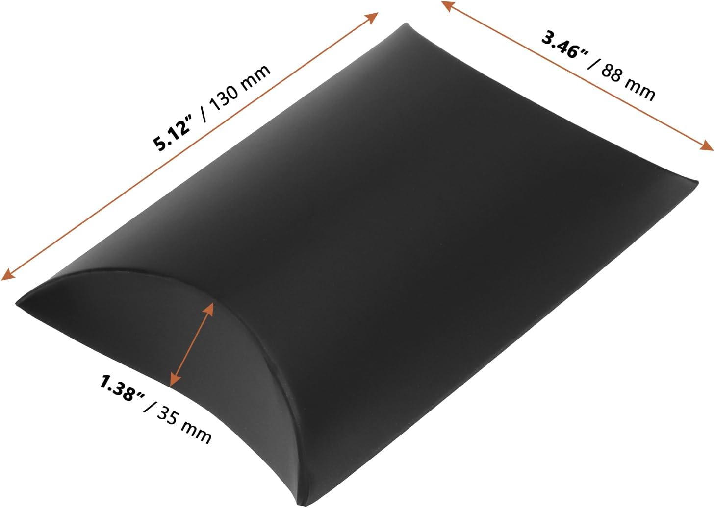 LEXININ 150 Pack Large Black Pillow Boxes