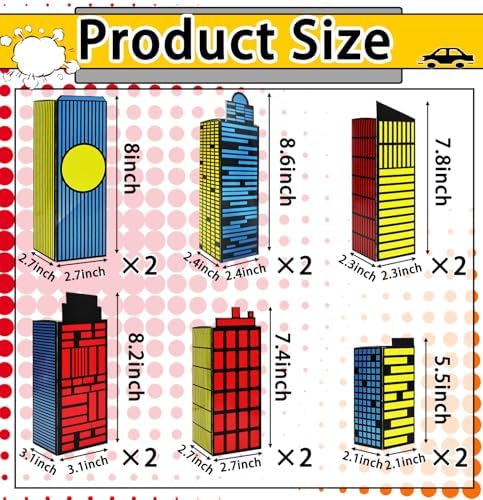 MUNILAIL 12 Pcs Hero Party Favor Boxes with City Design