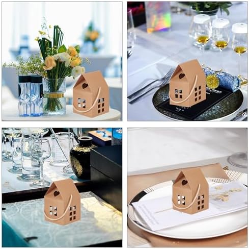GeryVtee 36 Pcs House Gift Boxes Kraft Paper Candy Containers