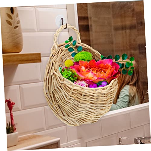 Hoement 2pcs Woven Hanging Planter Basket for Home Decor