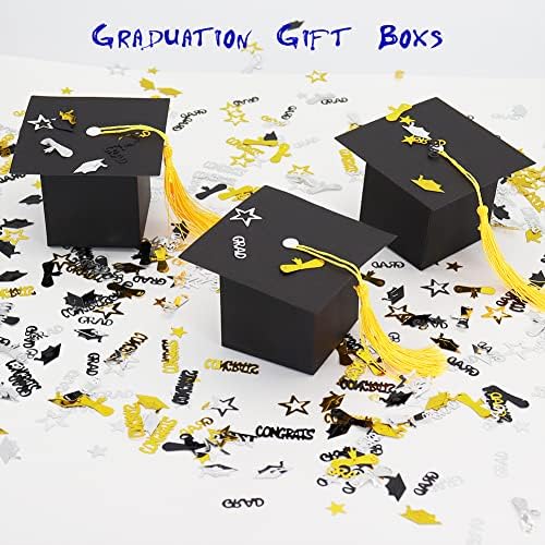 SDKI 30Pcs Graduation Cap Candy Boxes Party Supplies
