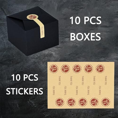 WEWILUCK Small Black Gift Boxes 10PCS