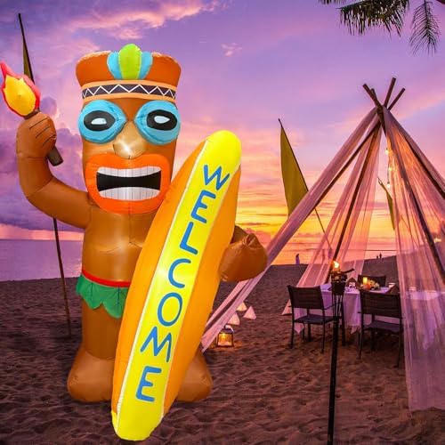 6FT Tiki Inflatable Party Decor with LED Light