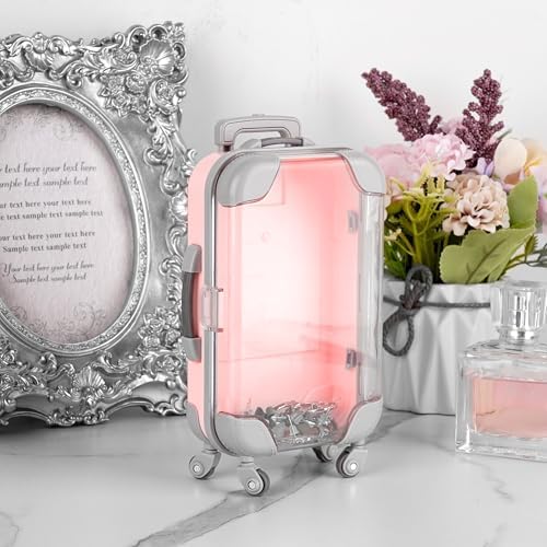 Mini Suitcase Favor Boxes 4 Pack Pink