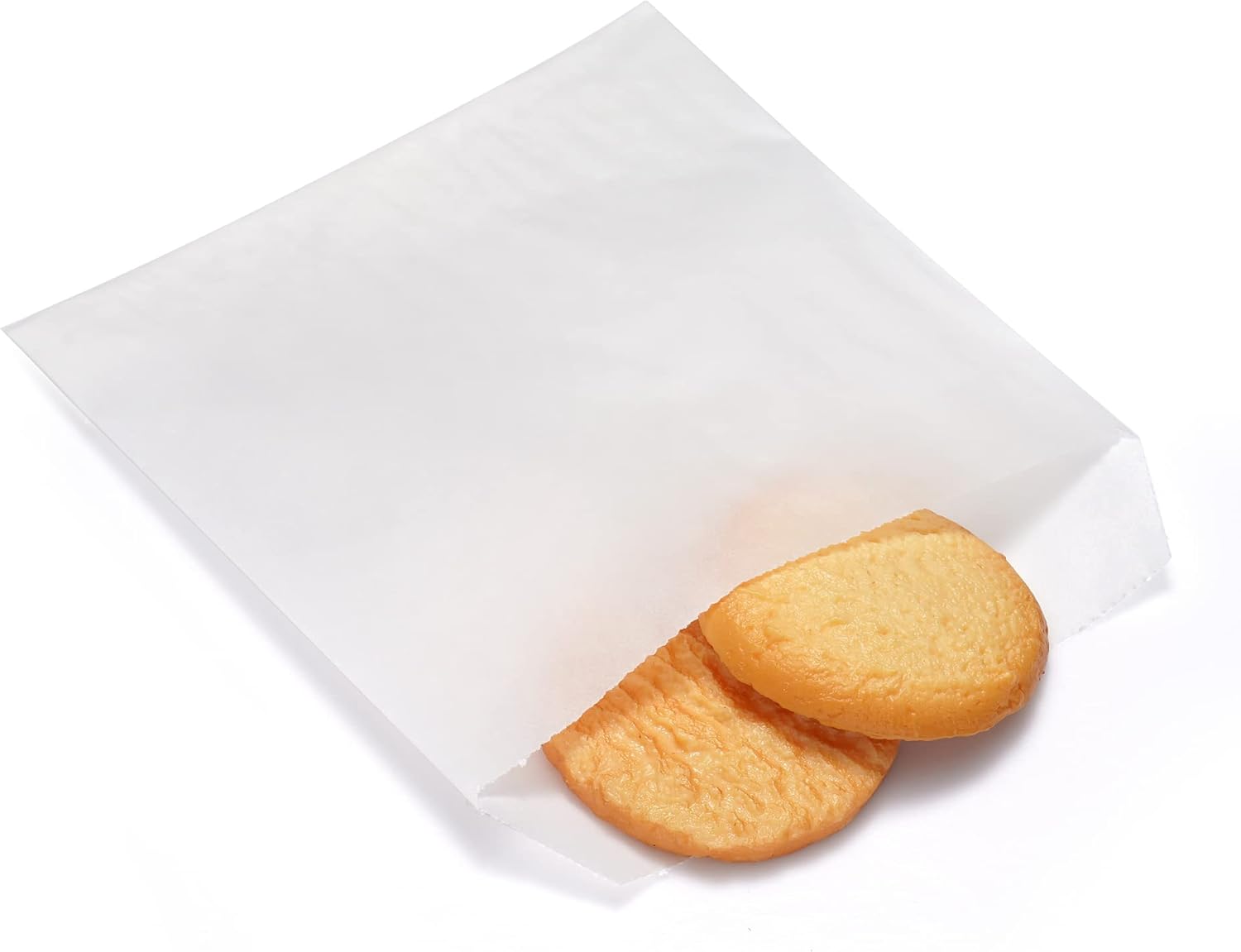 Quotidian White Flat Glassine Paper Bags 5x5 Envelope Pack of 100