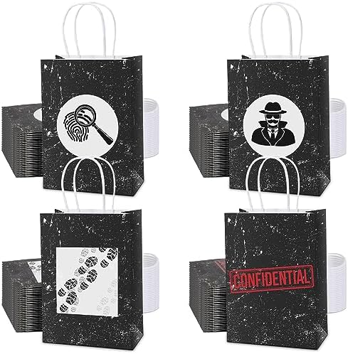 Fulmoon 48 Pcs Spy Party Favor Bags with Handle