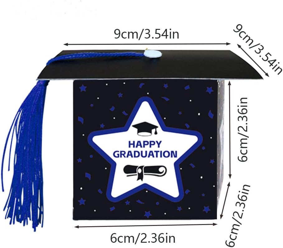 Konsait 30 Piece Mini Graduation Candy Boxes with Tassels