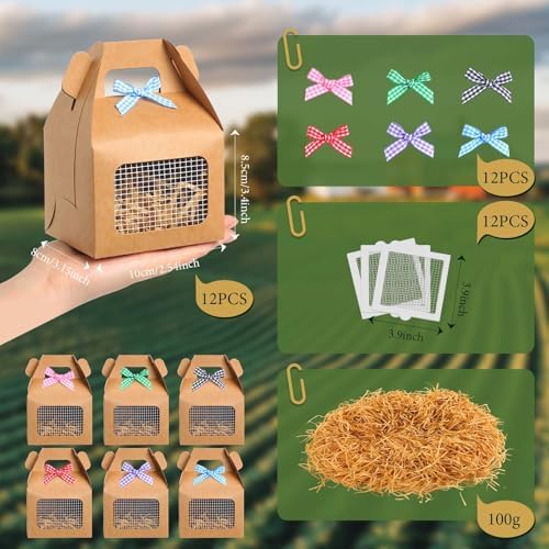 Maitys 12 Pcs Chicken Party Favor Boxes