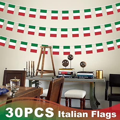 Italy String Flag Pennant Banner 33 Feet 30 Flags