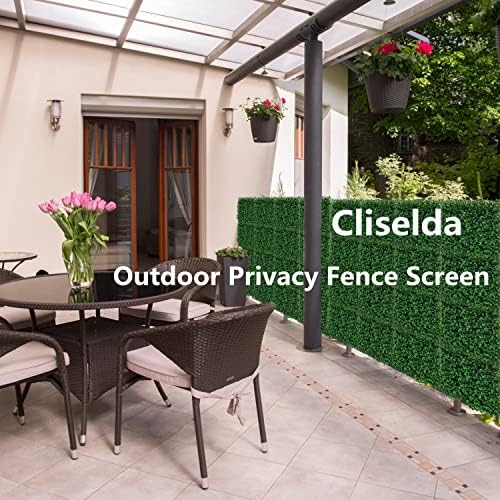 Cliselda Artificial Boxwood Hedge Wall Panels 8PCS 10x10