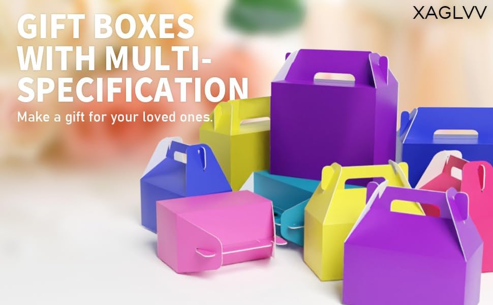 XAGLVV 24 Pack Hot Pink Treat Boxes for Party