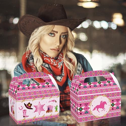 24 Pack Western Cowgirl Party Favor Boxes