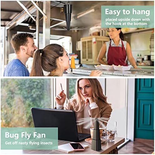 Fly Fans for Tables 6 Pack Black