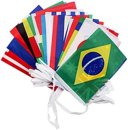 G2PLUS International Flags 50 Country Olympic Pennant Set
