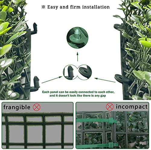 Bybeton Artificial Grass Wall Panel 10x10 Inch 12Pcs
