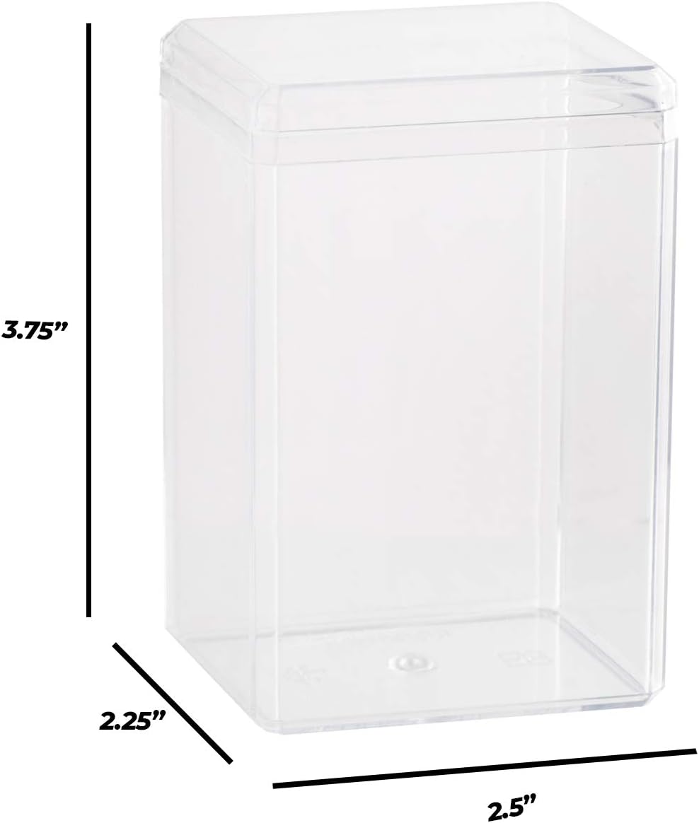 Hammont Acrylic Gift Boxes - 12 Pack Clear Cube Storage