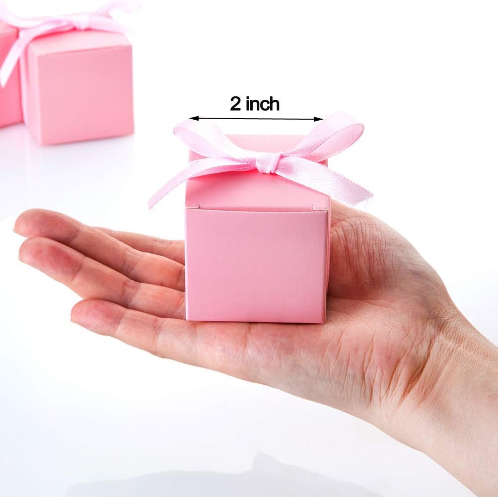 AWELL Pink Gift Candy Box Pack of 50