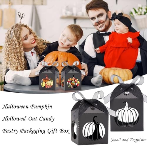 Ncozwo 20 Pcs Black Halloween Treat Boxes
