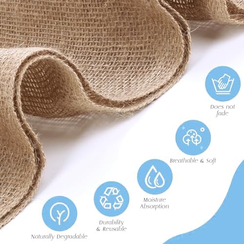 Butarfe 40 Ft x 30 Ft Burlap Garden Fabric Roll Weed Barrier