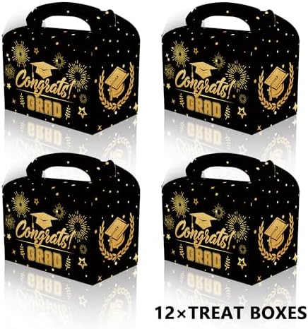CPTBAG 12 Pack Graduation Party Favors Boxes