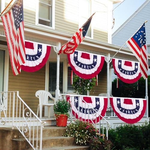 Heartome 3 x 6 Ft Bunting Flags Set of 4
