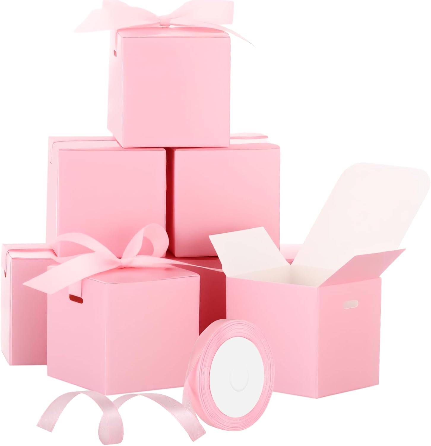 48 Pcs 2x2x2 Inch Mini Gift Boxes with Ribbon Set