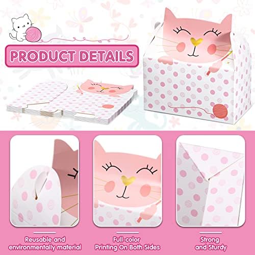 Zonon 24 Pcs Cat Party Favor Boxes