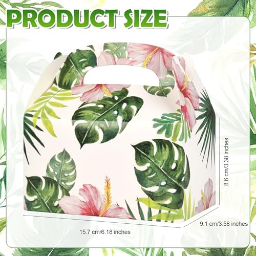 DjinnGlory 36 Pack Tropical Palm Leaf Treat Boxes