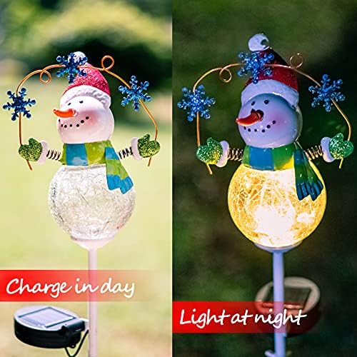 Christmas Snowman Solar Pathway Lights Outdoor Decoration