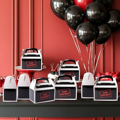 Top Secret Spy Party Favor Boxes 24Pcs