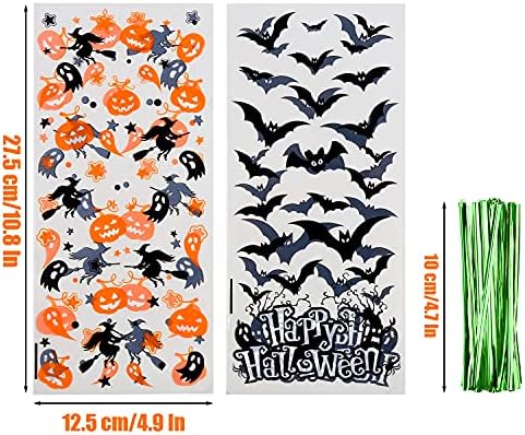 STEFORD Halloween Cellophane Bags 180 PCS