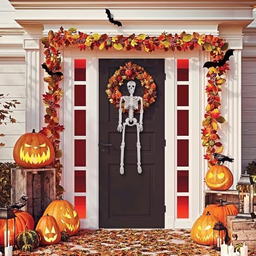 YUJUN 3ft Halloween Skeleton Decorations with Movable Joints