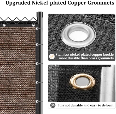 Winpull 6ft x 50ft Privacy Fence with Copper Grommets