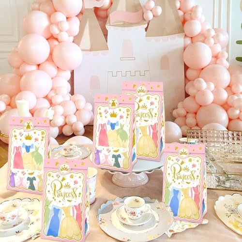 Princess Theme Gift Bags with Handles 12PCS