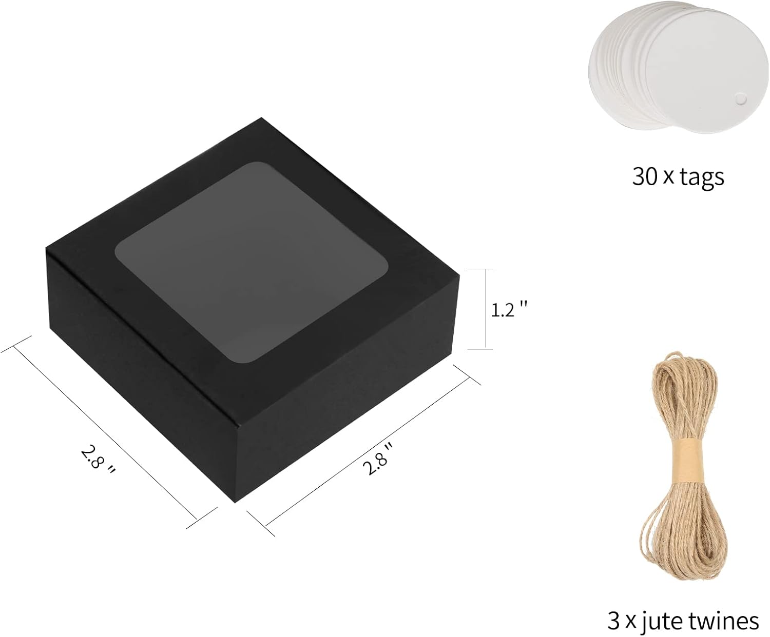COTOPHER 30Pcs Mini Kraft Soap Boxes with Window