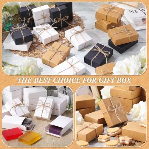 Gersoniel 100 Pcs Kraft Soap Boxes for Gifts and Party Favors