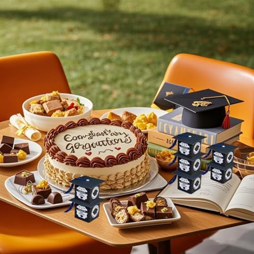 Konsait 30 Piece Mini Graduation Candy Boxes with Tassels
