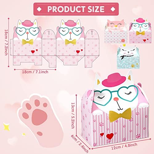 Zonon 24 Pcs Cat Party Favor Boxes